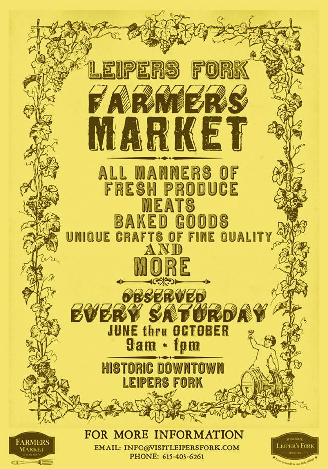 Farmer’s Markets are Open Leiper’s Fork Williamson Source