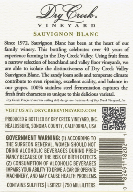 Dry Creek Vineyard's Sauvignon Blanc