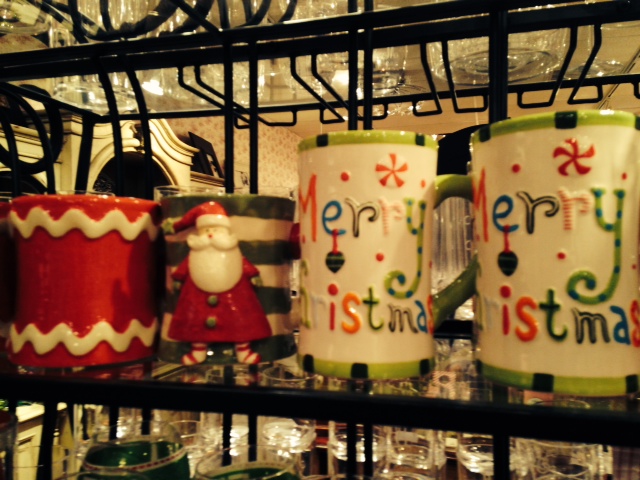 Hot Pink Christmas Mugs