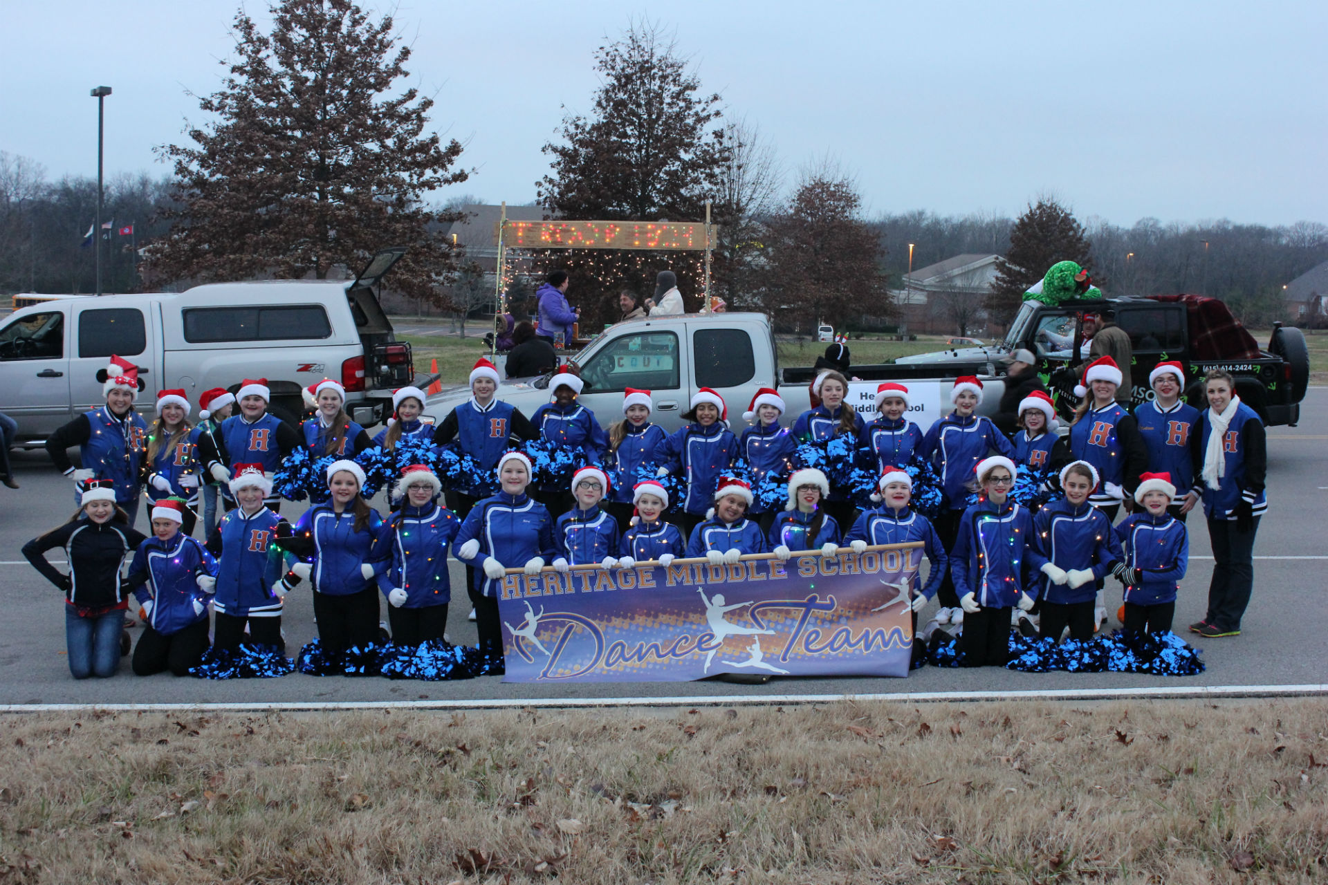 Heritage Middle Majorettes at the Spring Hill Christmas Parade