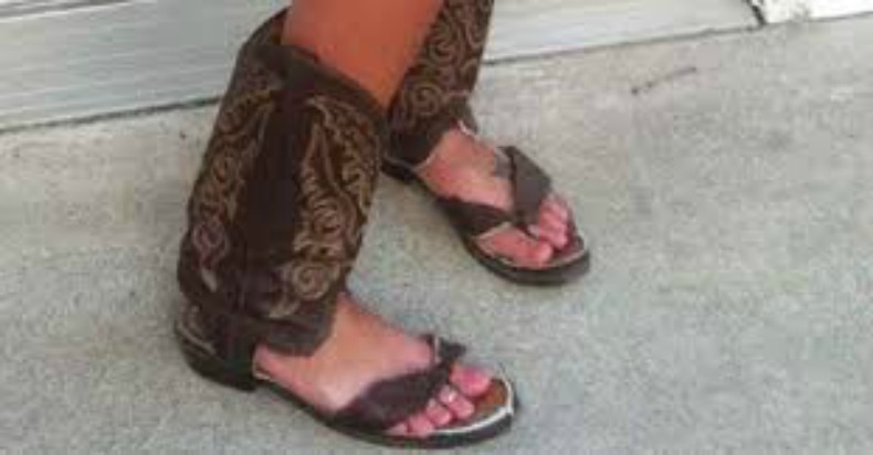 sandal cowboy boots