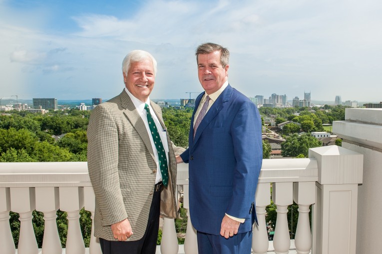 belmont president bob fisher and mayor karl dean