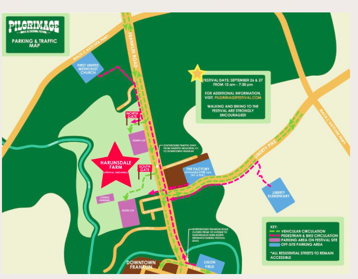 Traffic Pattern Changes for Pilgrimage Festival Williamson Source