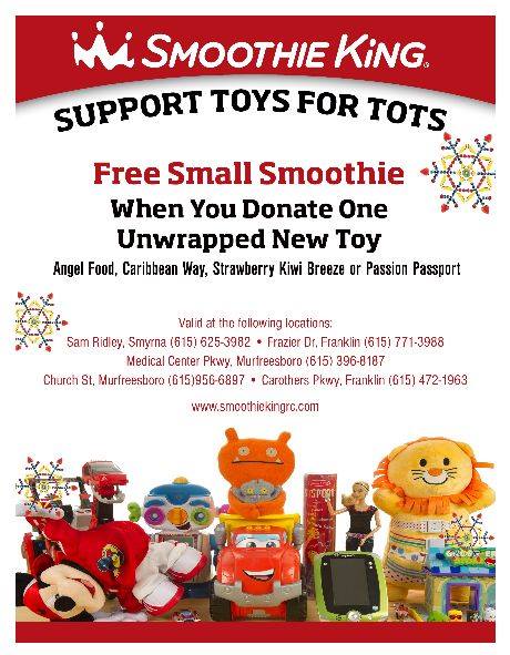 Smoothie King Toys for Tots