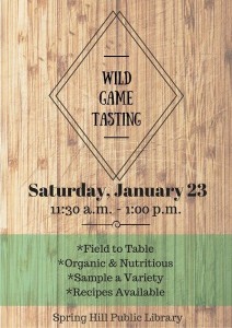 wild game tasting