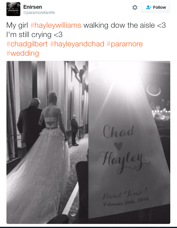 Hayley Williams-Paramore Wedding 