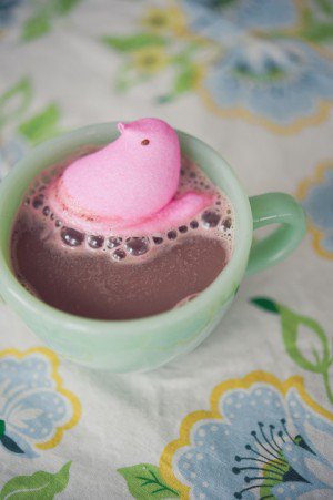 peep in hot chocolate