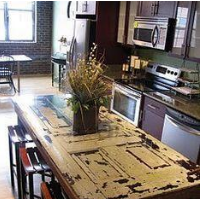 barn door table