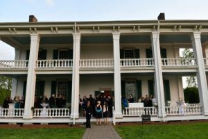 Guests arrive at Carnton Plantation for the cocktail reception