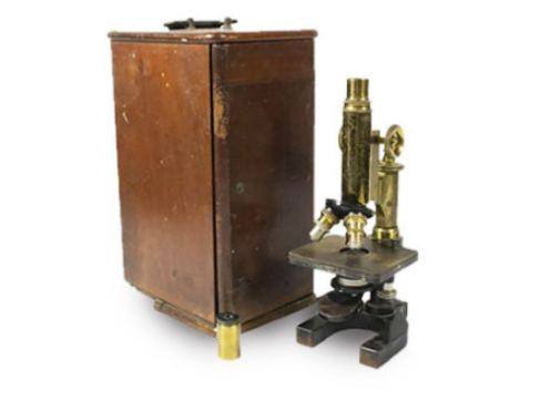 Bausch & Lomb Antique Microscope with Wooden Case