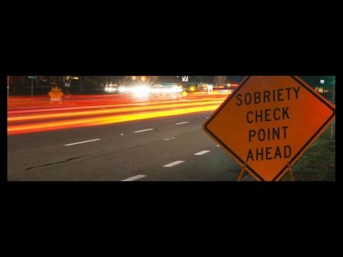 sobriety check point sign