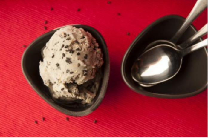 black sesame coconut ice cream