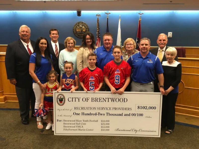 City of Brentwood Awards Money to Recreation Services