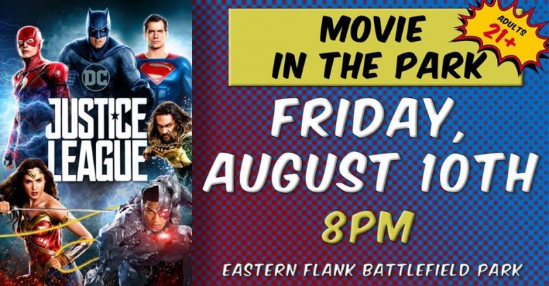 justice league movie in the park