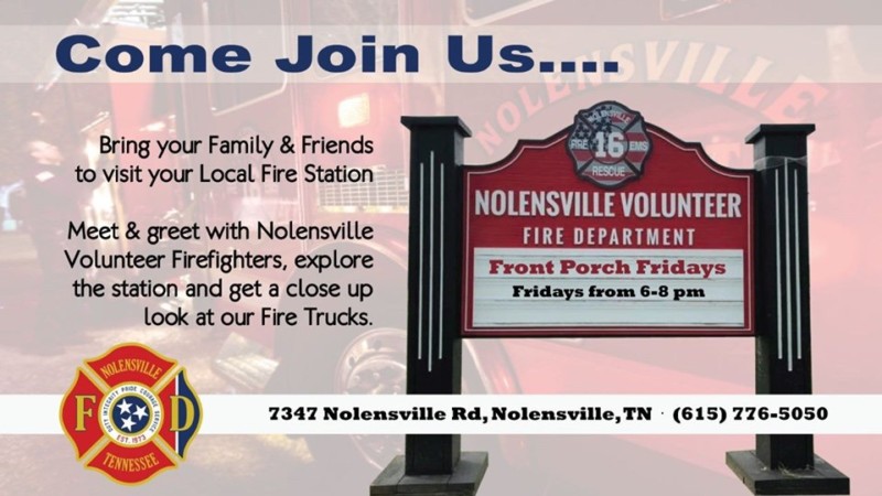 Front Porch Friday Nolensville Fire Department