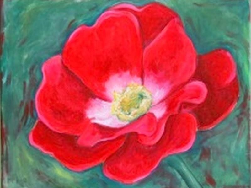 poppy bloom virtual class by wine and design