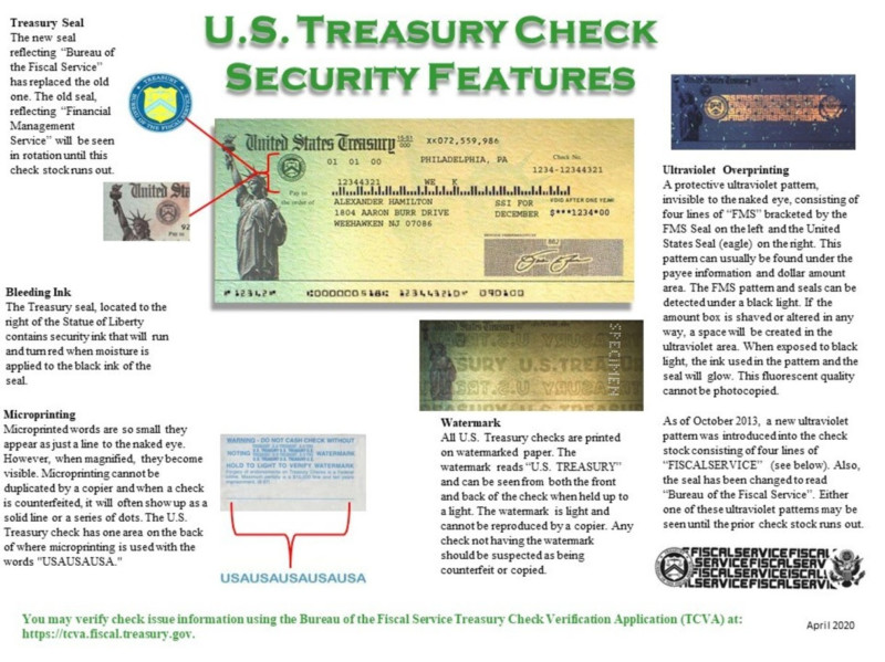 phone number to verify us treasury checks