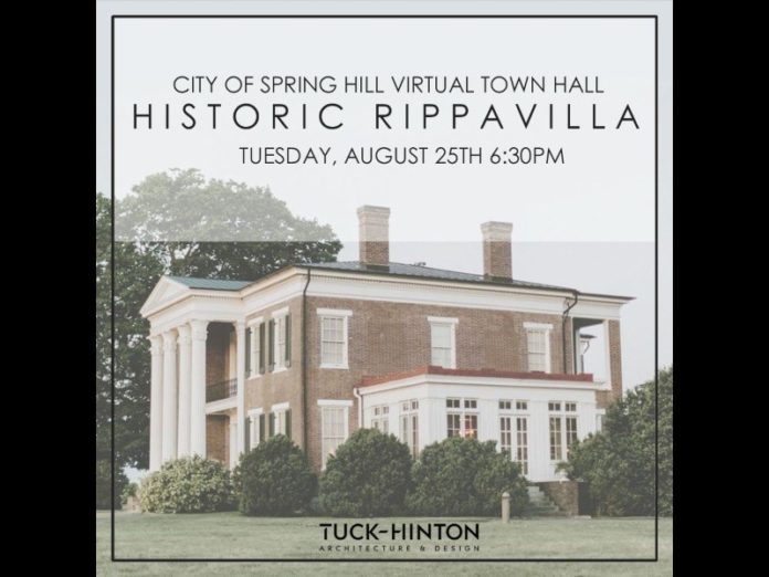 Historic Rippavilla Virtual Public Input Meeting Scheduled for August 25