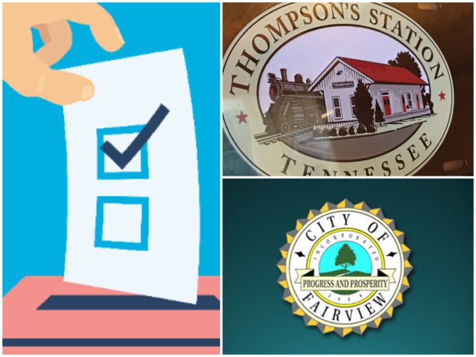 who's on the ballot fairview and thompson's station races