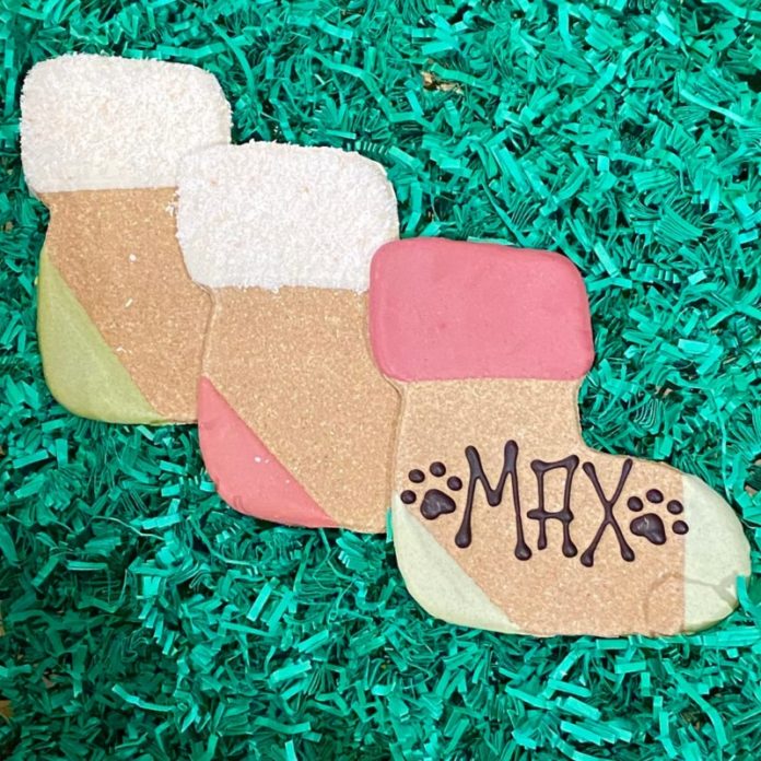 personalized stocking cookie three dog bakery