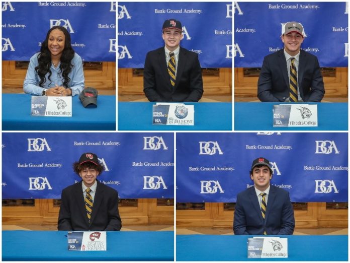 Five BGA Seniors Sign National Letters of Intent