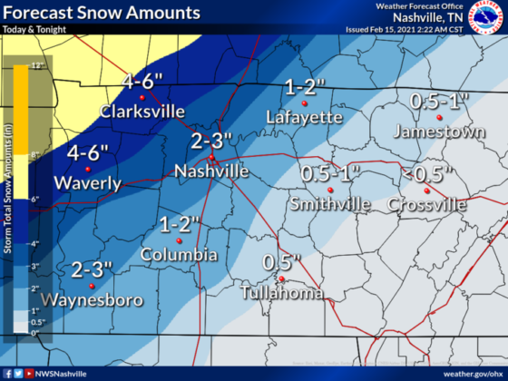 forecast snow amounts feb 15