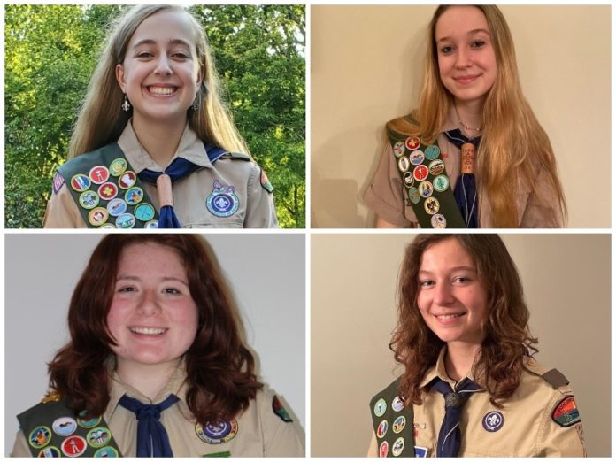 Four Local Scouts Honored as Members of Inaugural Class of Female Eagle Scouts