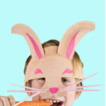 paper plate bunny mask