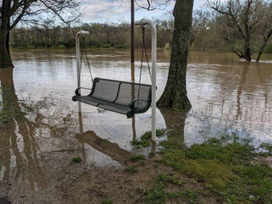 Pinkerton Park during Flood March 28, 2021