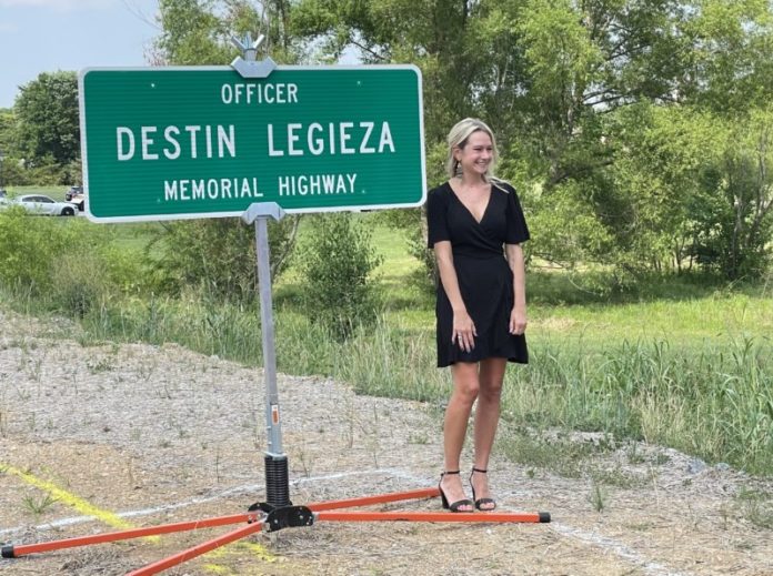 Officer Legieza Memorial Sign