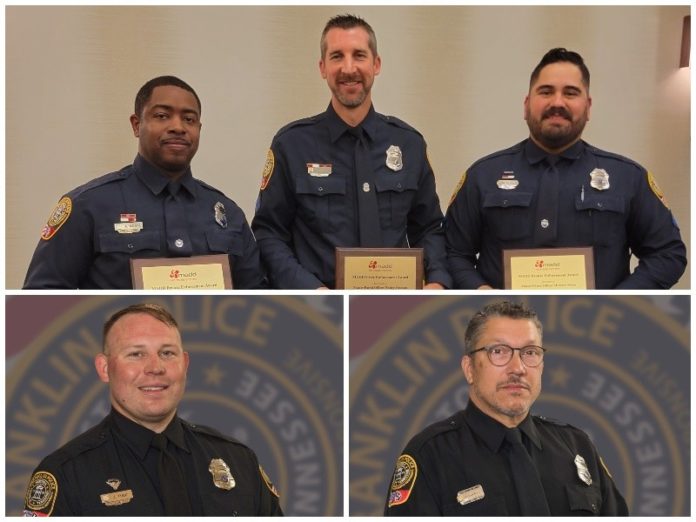 Franklin Police Officers Recognized for Excellence in Public Safety