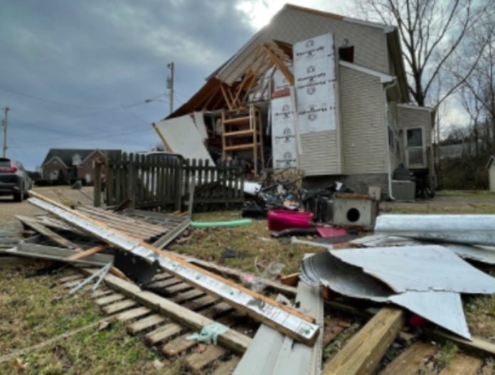 tornado damage, photo @RedCrossTN