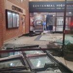 Teen arrested after driving into Centennial High School