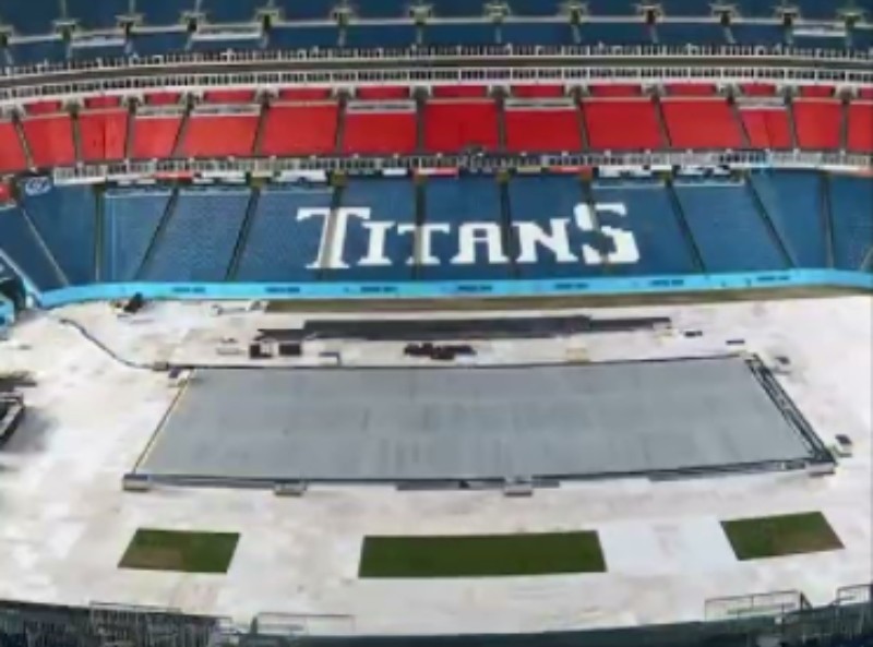 Nissan Stadium Becoming a Hockey Rink - Sports Illustrated Tennessee Titans  News, Analysis and More