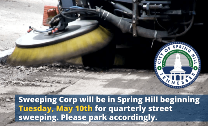 spring hill street sweeping