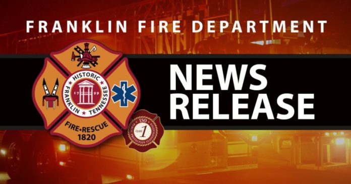 franklin fire news release