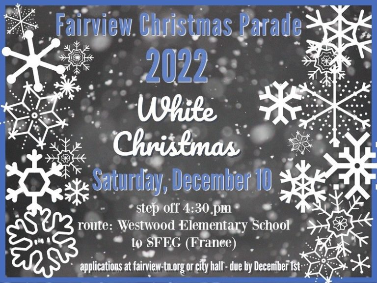 Mark Your Calendar for the City of Fairview Christmas Parade on