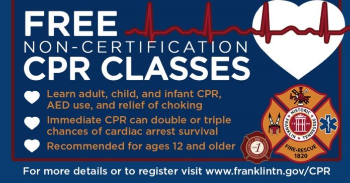 franklin fire cpr classes