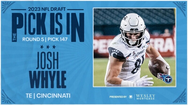 Titans select TE Josh Whyle with 147th overall pick - A to Z Sports