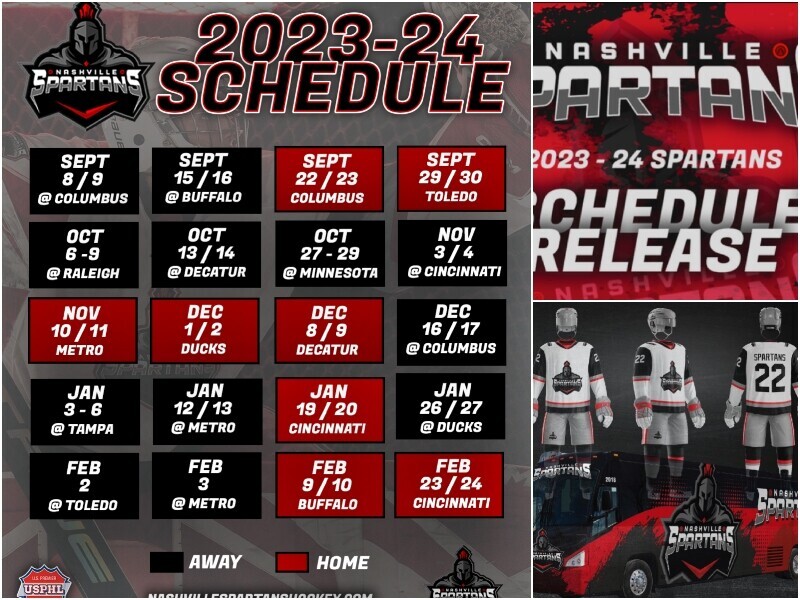 Nashville Spartans Unveil 202324 USPHL Premier Season Schedule