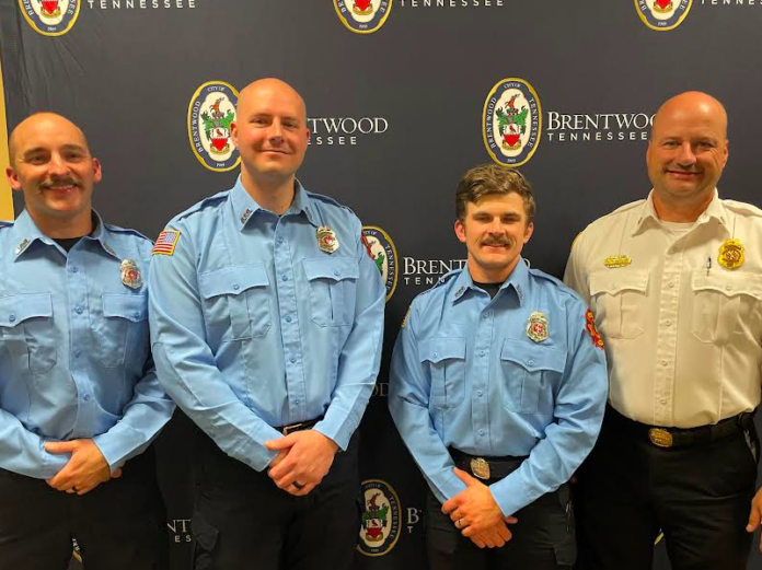 Brentwood (TN) Recognizes Fire Department Hires, Promotions and Achievements