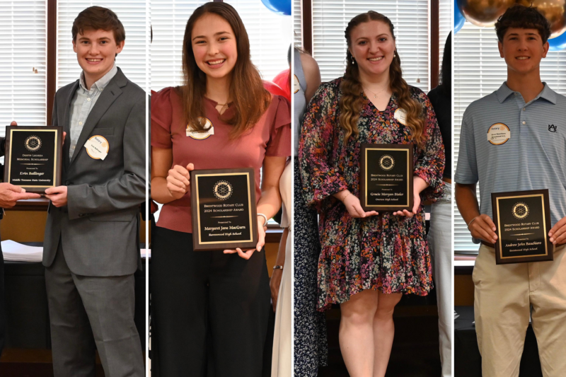 Rotary Club of Brentwood awards four college scholarships