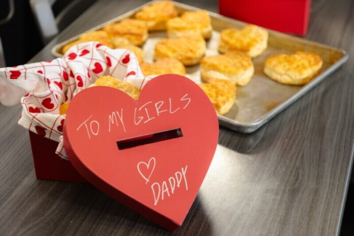 Country superstar Thomas Rhett bakes Hardee's Heart Shaped Biscuits as a gift of goodness to "his girls."