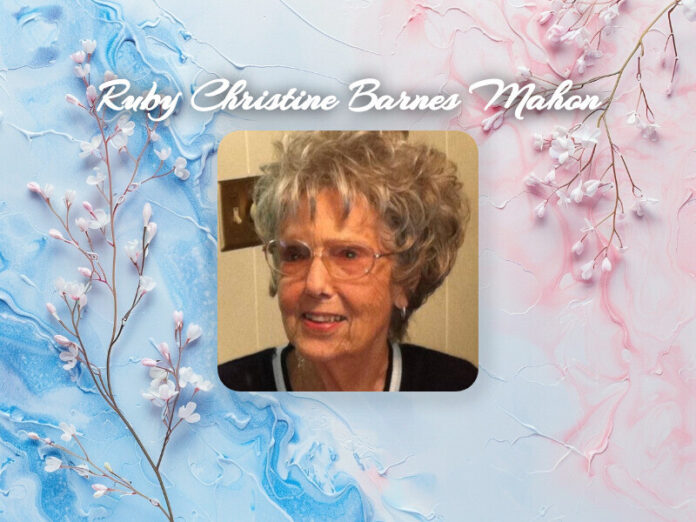 Ruby Christine Barnes Mahon Obituary Ruby Christine Barnes Mahon Obit