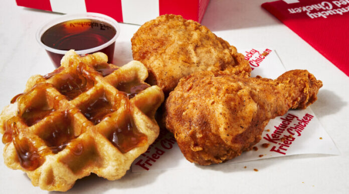 KFC’s Chicken & Waffles returns for the first time in over five years, just in time for Mother’s Day. The fan-favorite combo features crispy fried chicken, sweet Liège-style waffles, and Mrs. Butterworth’s syrup, starting at $7.