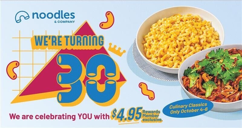 Noodles & Company Marks 30 Years with '90s Pricing' Deal Amid Financial Challenges