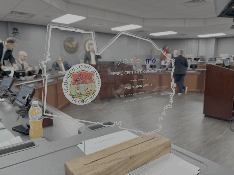 Williamson County, Fairview Named Middle Tennessee’s First Official “8 Gig Certified” Communities