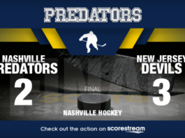 Predators Fall in Overtime to Devils Despite Forsberg’s 20th Goal