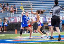 Brentwood, Page High Girls Lacrosse Battle on Field