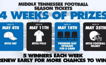 MTSU Football 2026 Season Ticket Renewals Open Through May 31 mtsu season tickets 2026